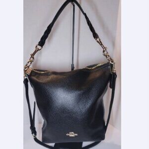 $398 Coach F31507 Abbey Duffle Pebble Leather Shoulder Crossbody Bag Duffle MINT